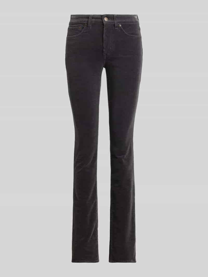Lauren Ralph Lauren Mid waist broek met corduroy structuur