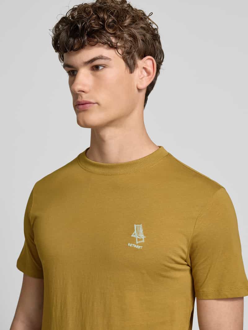 Blend T-shirt met stitchingdetail model 'JEPPE'