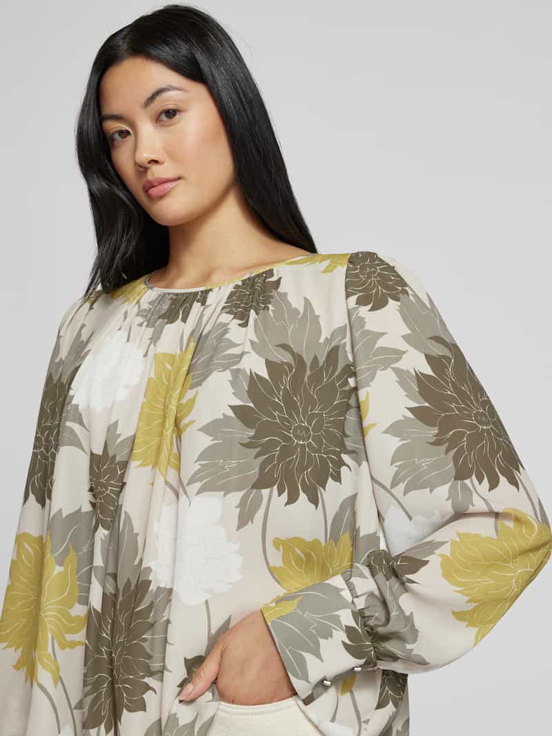 Marc Cain Relaxed fit blouse met ronde hals