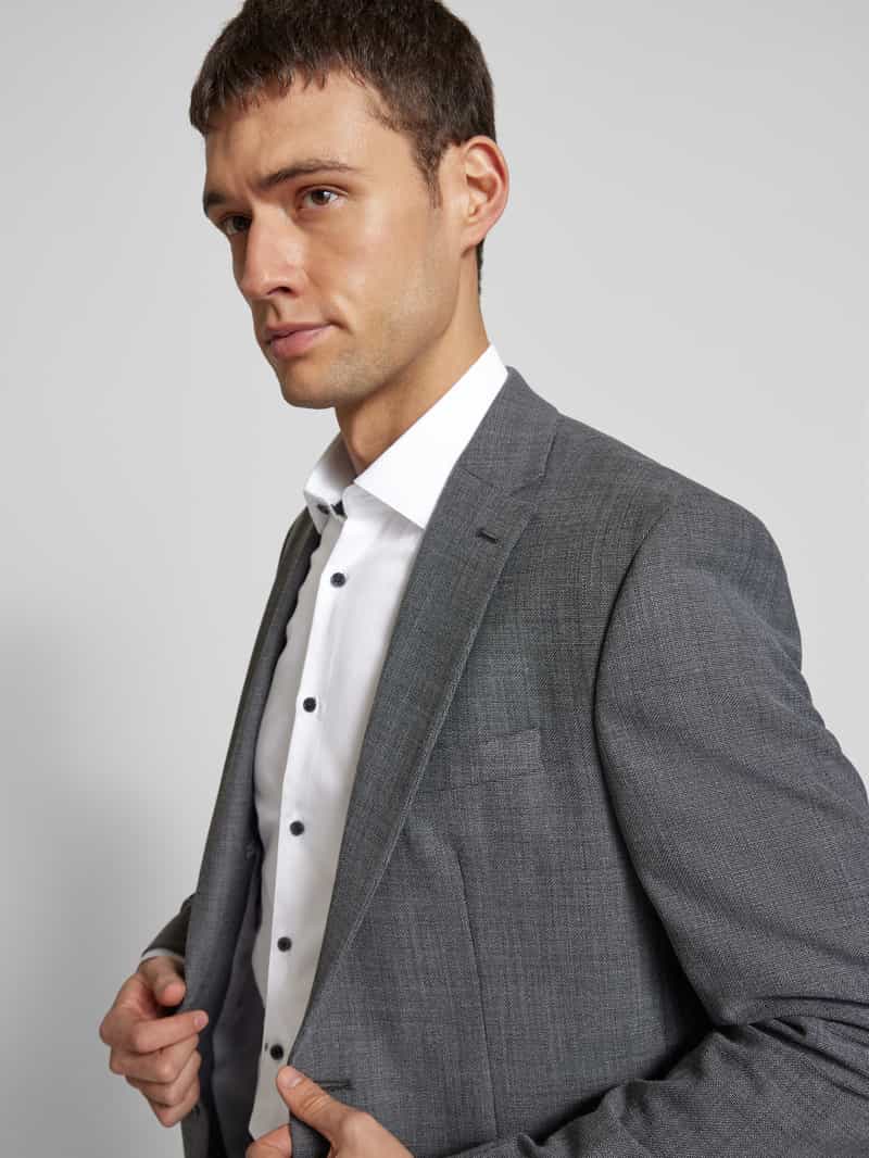 Jake*s Slim fit zakelijk overhemd met kentkraag