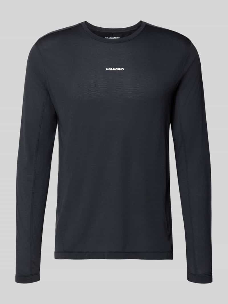 Functioneel shirt met logo en ronde hals