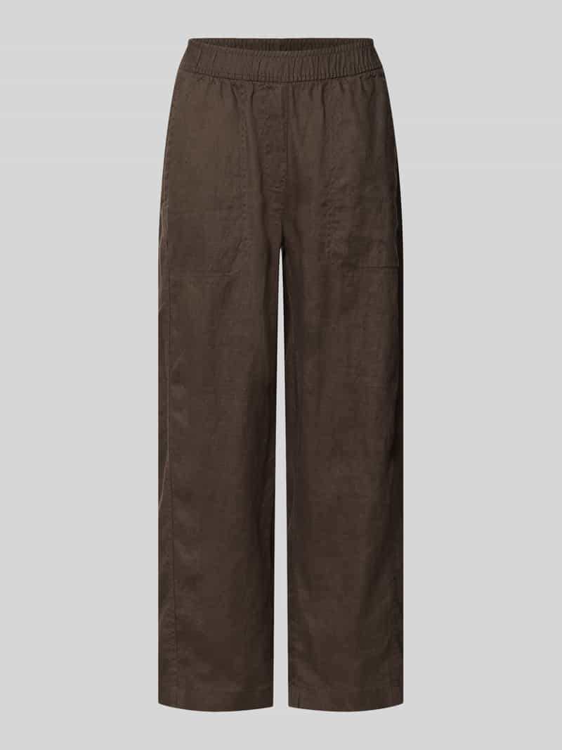 Linnen broek in verkorte pasvorm model 'myha linen'
