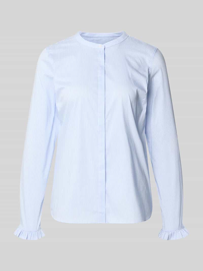 MOS MOSH Regular fit overhemdblouse met ronde hals model 'Mattie'