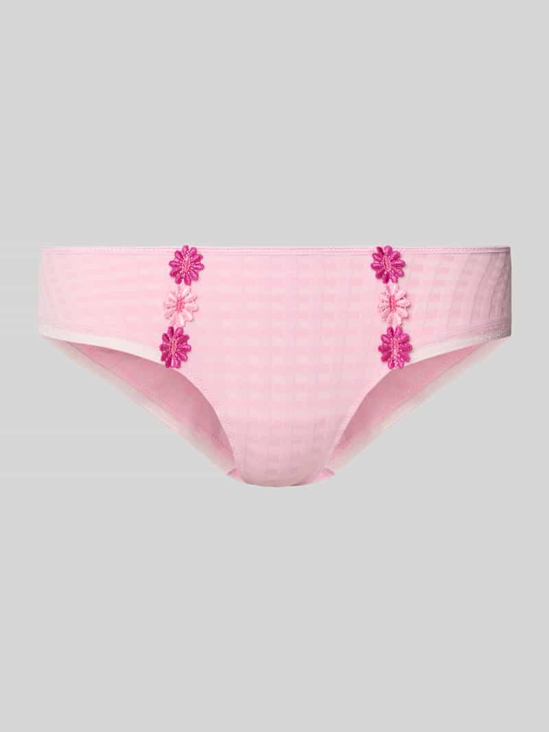 MARIE JO Slip met gebloemde siergarnering model 'Avero'