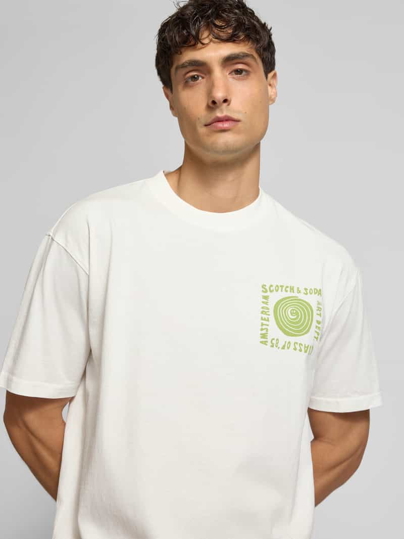 Scotch & Soda Relaxed fit T-shirt van puur katoen met logoprint