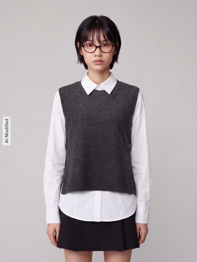 s.Oliver BLACK LABEL Regular fit spencer met wol