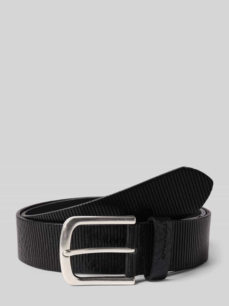 Tom Tailor Leren riem TTROY 4 cm brede herengordel, ideaal voor jeans en chino, tot maat 120