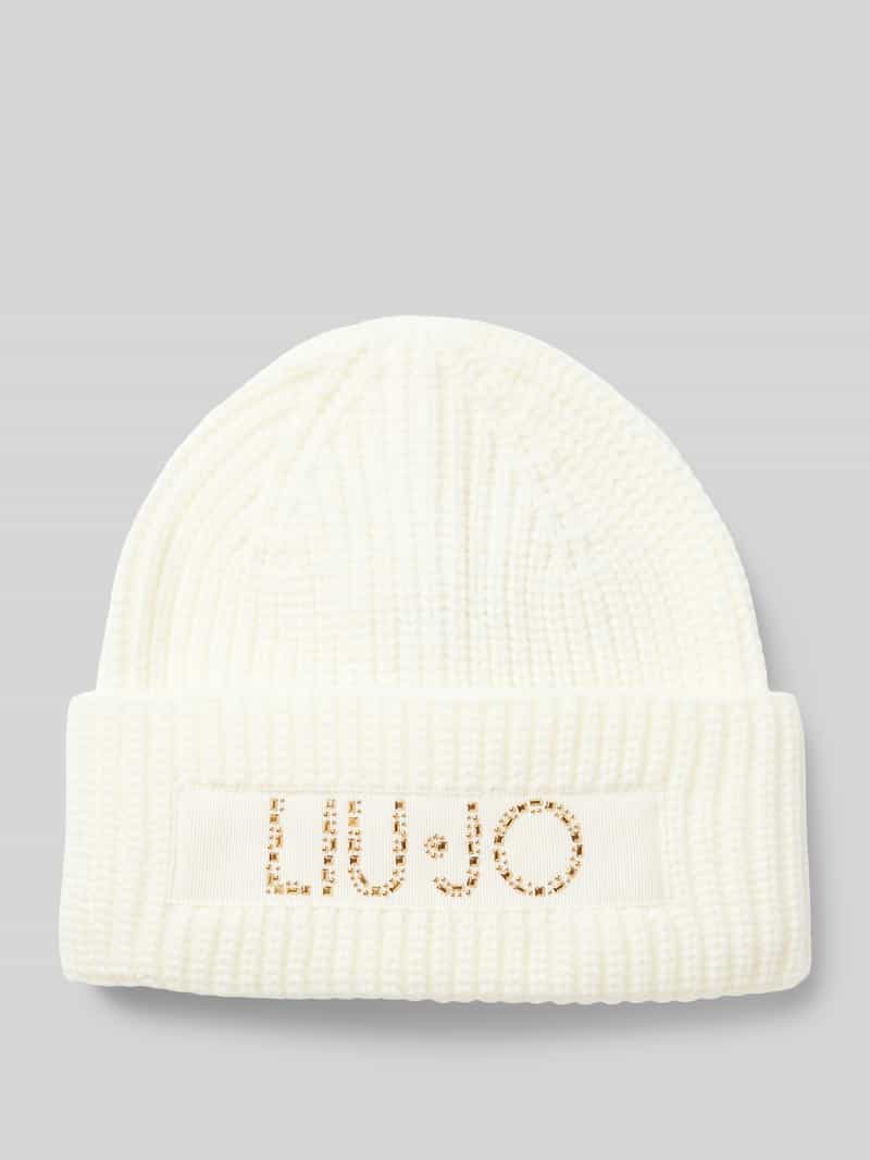 Liu Jo White Beanie met labelpatch