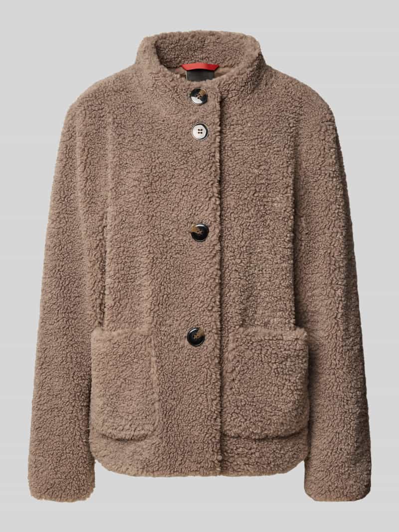 Fuchs Schmitt Regular fit jack van teddybont met opstaande kraag