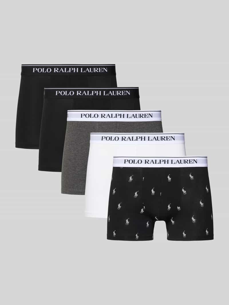 Skinny fit trunks van katoenmix in Set van 5