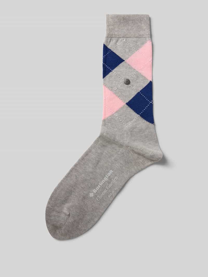 Burlington Sokken met argyle-stitching model 'Covent'