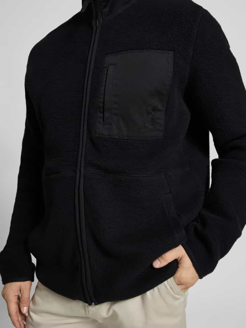 ARMEDANGELS Relaxed fit fleecejack van puur katoen model 'FLAABO'