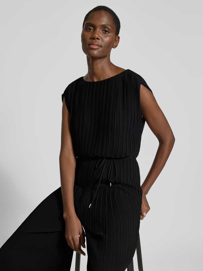 s.Oliver BLACK LABEL Regular fit jumpsuit met ronde plissé