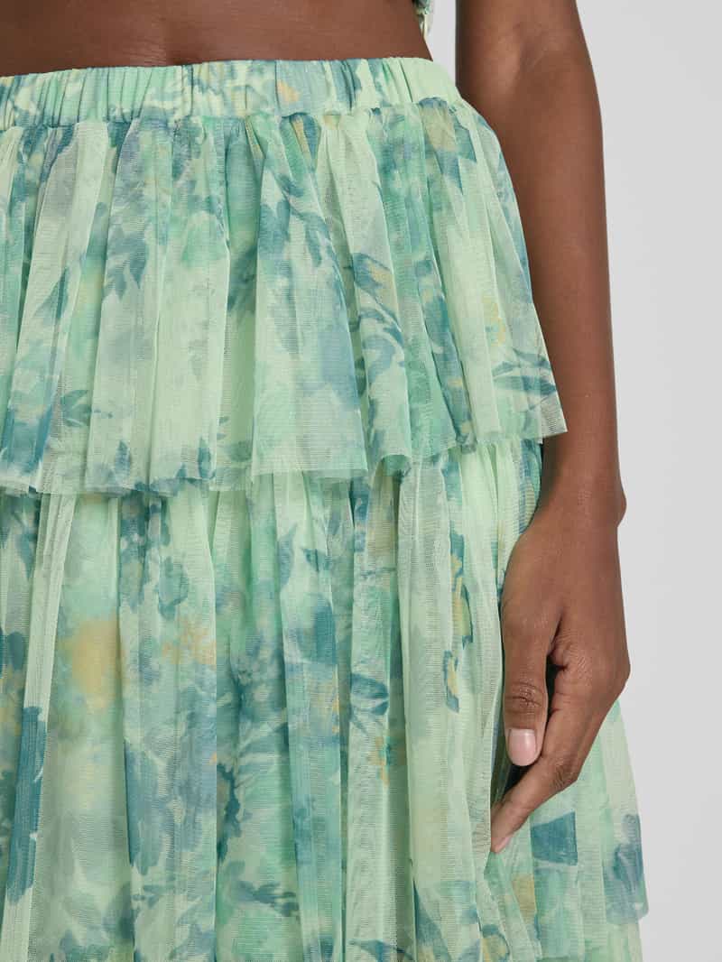 Lace & Beads Knielange rok met volants