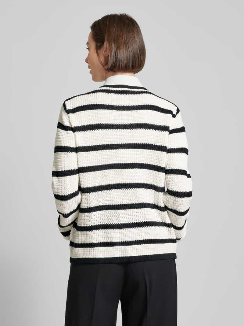 Gebreid jack met streepmotief, model 'Cotla' FREE/QUENT