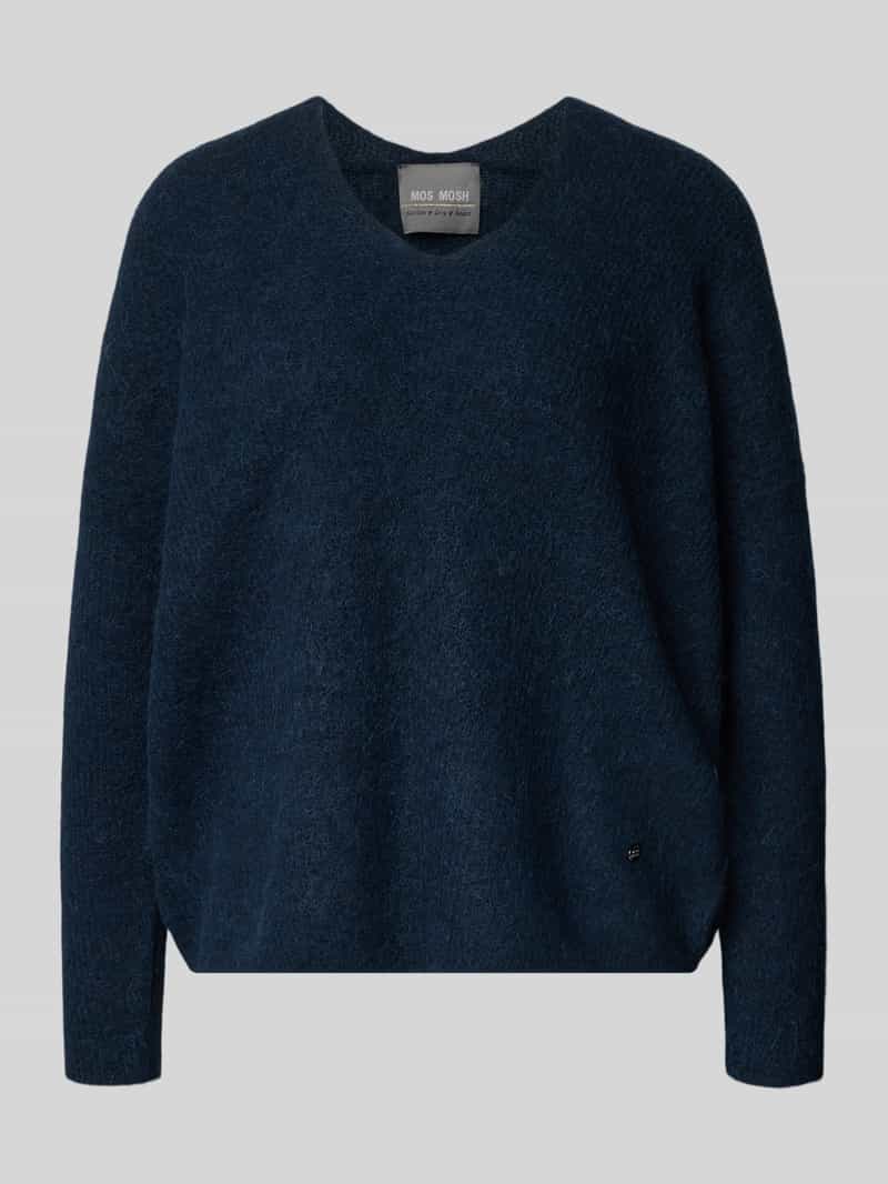 MOS MOSH Oversized gebreide pullover met ribboorden model 'THORA'