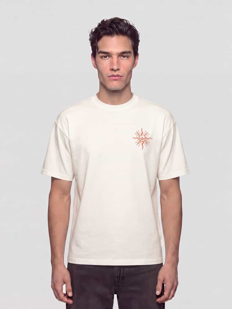 adidas Originals T-shirt van linnen met print aan de achterkant