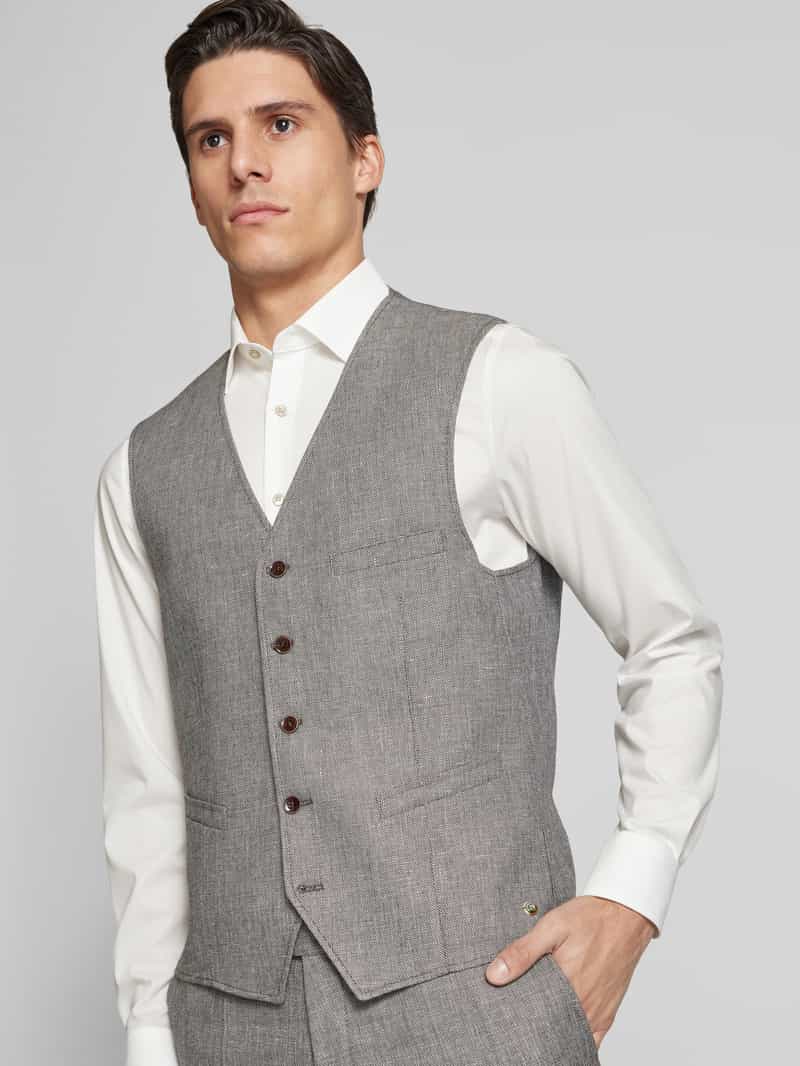 carl gross Regular fit gilet van hoogwaardige linnenmix model 'WILSON'