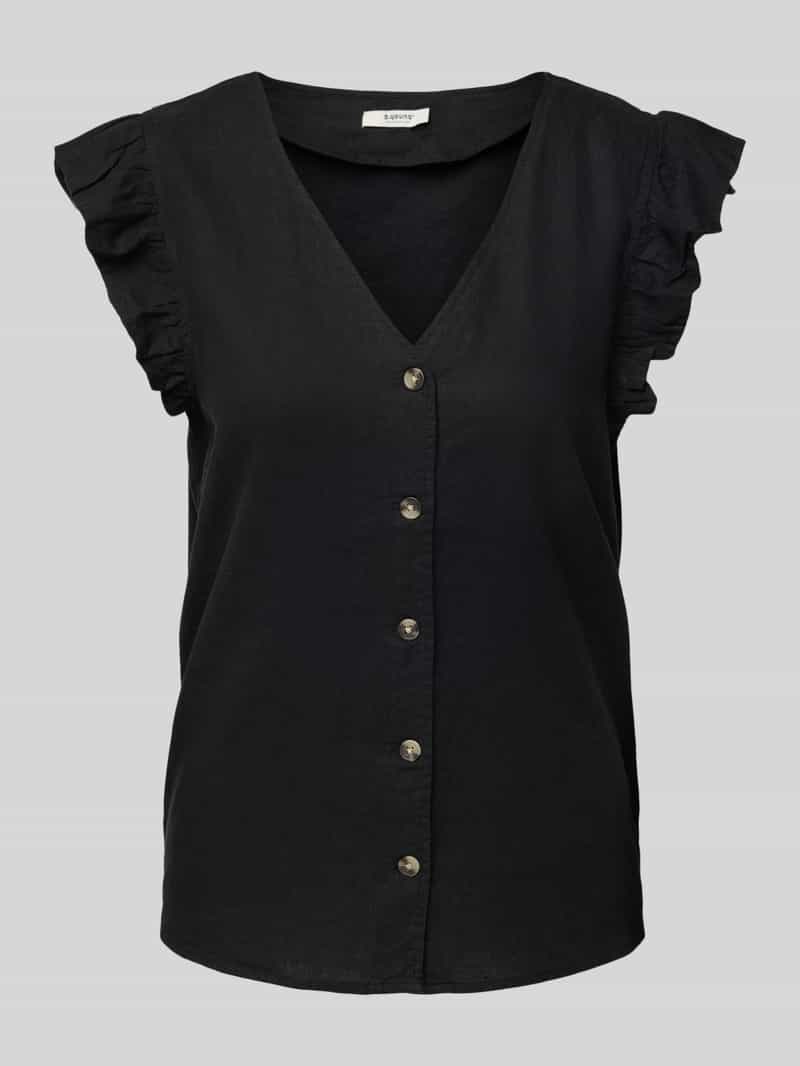 b.Young Regular fit linnen blousetop met V-hals model 'FALAKKA'