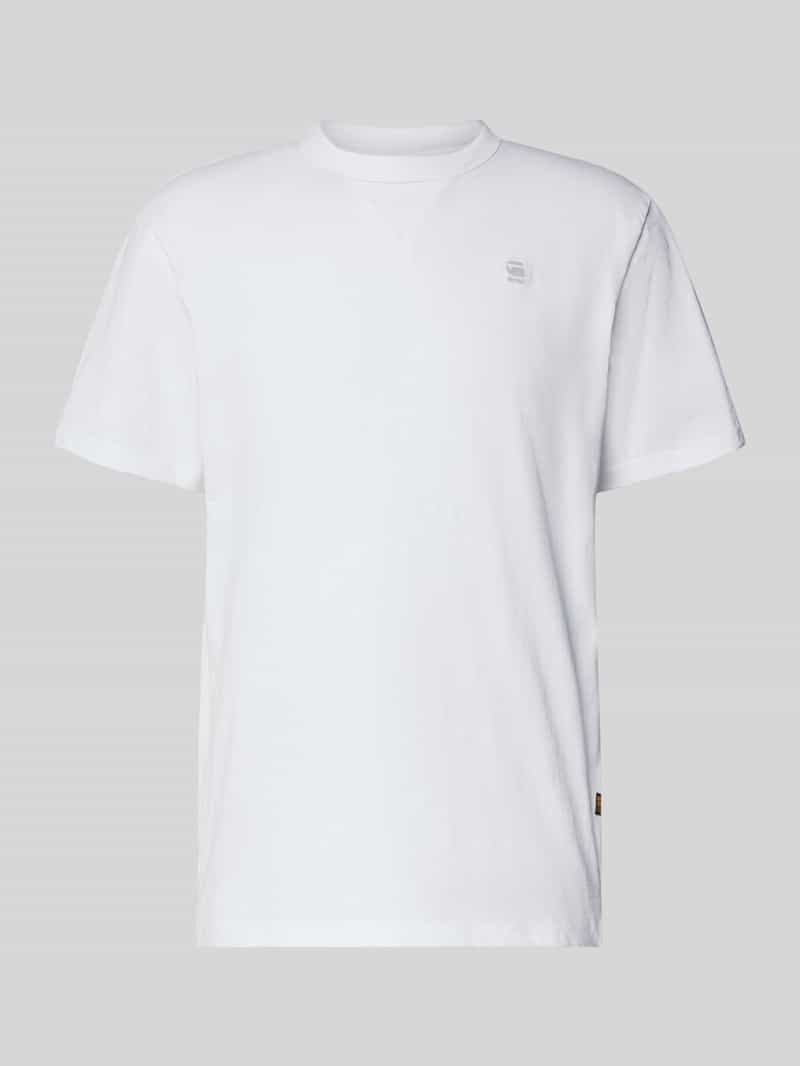 G-Star Raw T-shirt met labelstitching en ronde hals