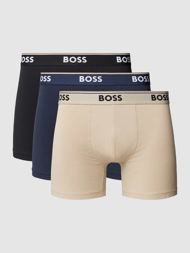 Boss Boxershort met elastische band met logo in een set van 3 stuks