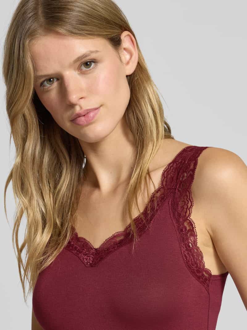 Pieces Slim fit tanktop van viscosemix model 'BARBERA'
