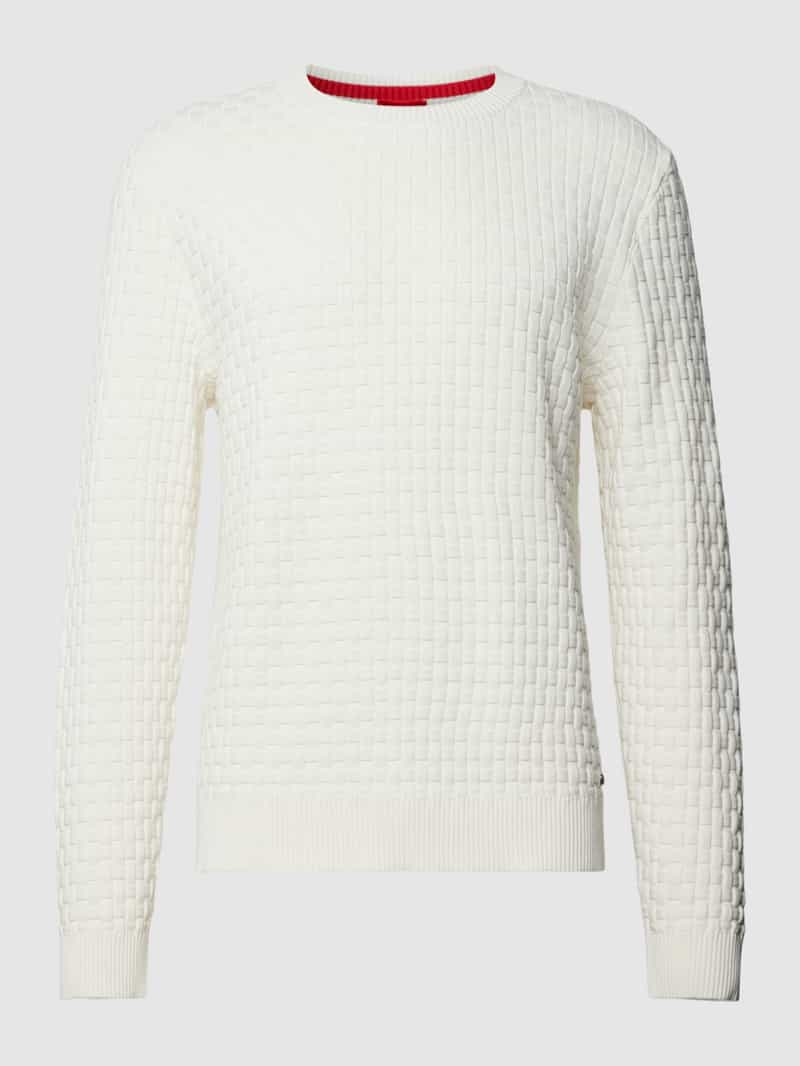 HUGO Gebreide pullover met ronde hals, model 'Stubon'