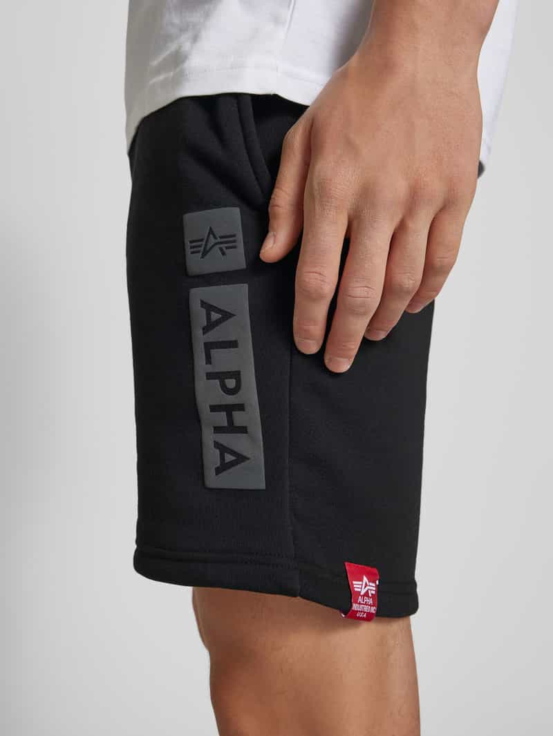 alpha industries Sweatshorts met elastische band en tunnelkoord