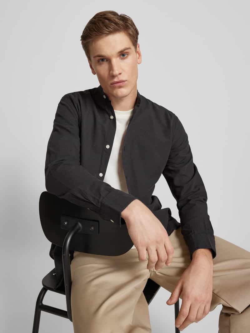 jack & jones Slim fit vrijetijdsoverhemd met linnen model 'JJEBREEZE'