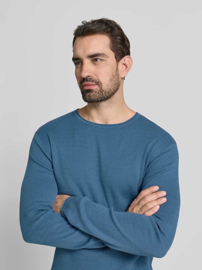Tom Tailor Denim Regular fit gebreide pullover van zuiver katoen