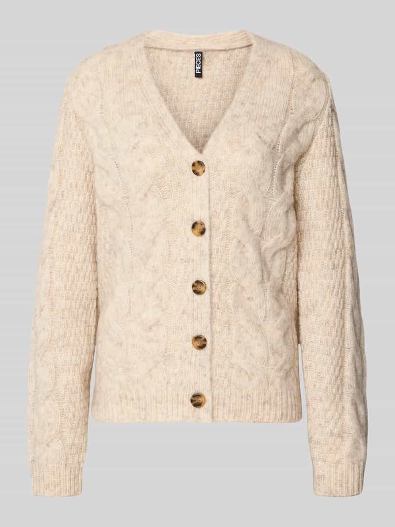 Pieces Regular fit gebreid jack met wol model 'NINA'