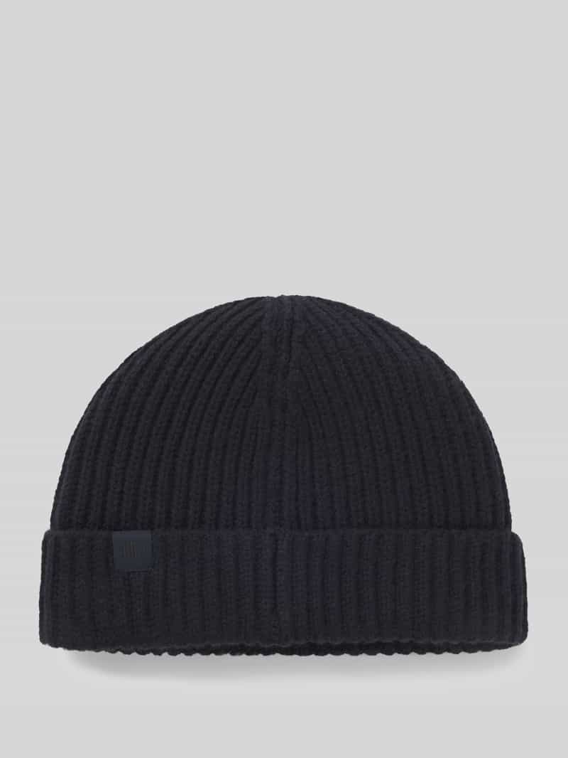 Boss Beanie van een mix van scheerwol en kasjmier model 'HERO_HAT_DB' BECKHAM x