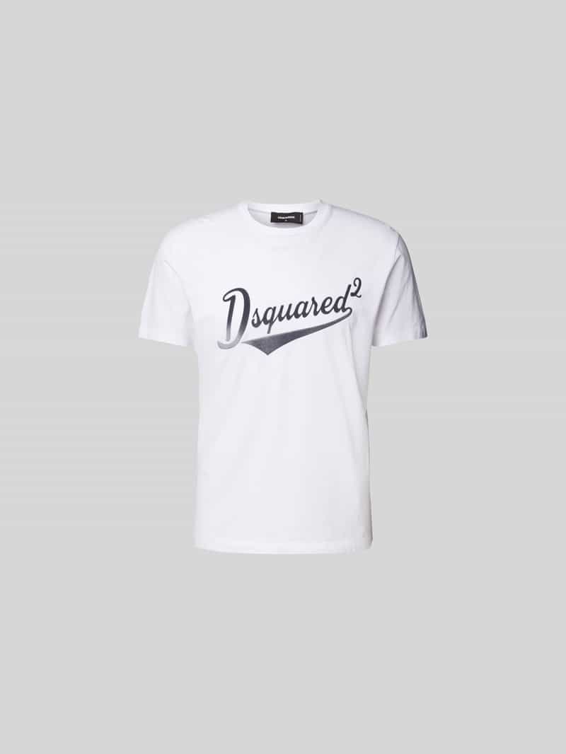 T-shirt met labelprint