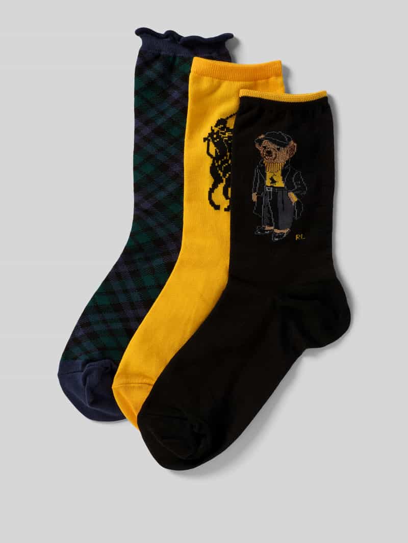 Polo Ralph Lauren Sokken met labelprint in een set van 3 paar