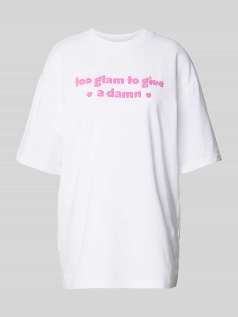 Review Oversized T-shirt met statementprint