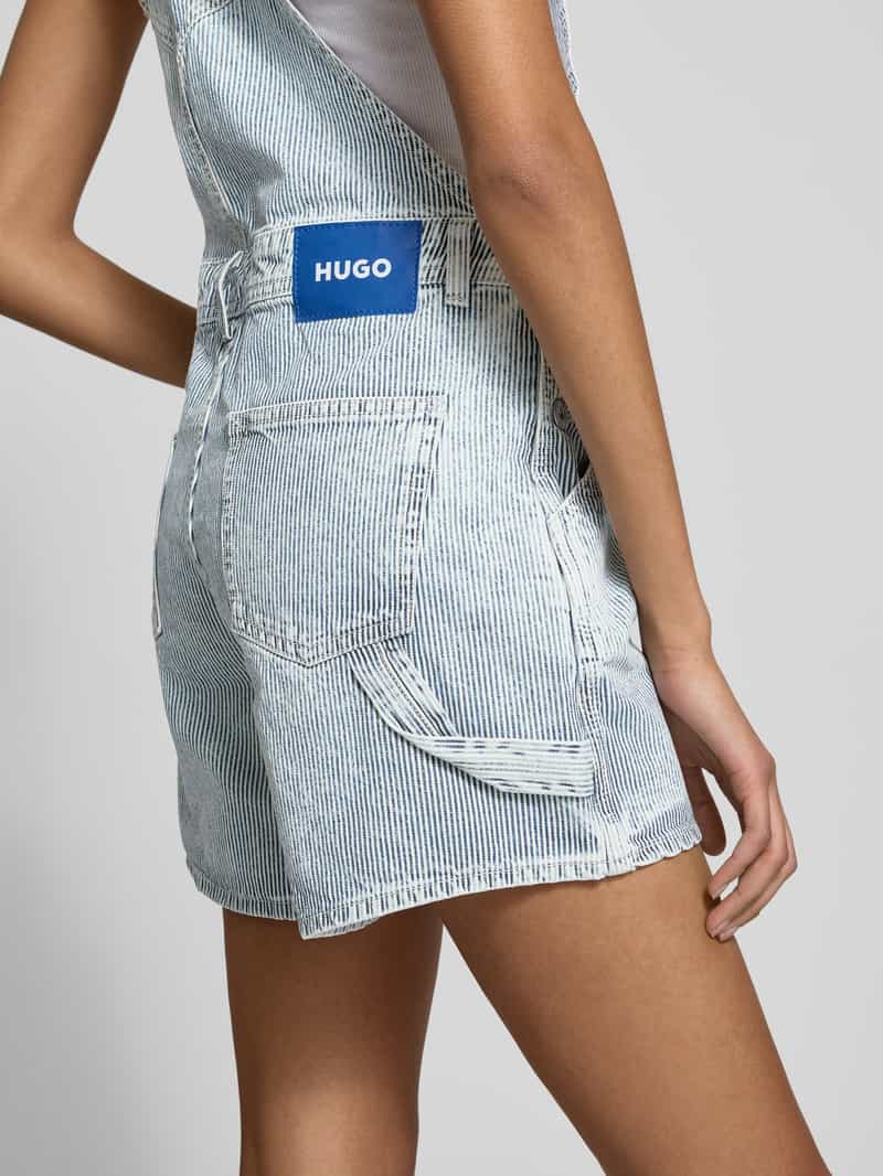 Hugo Blue Regular fit korte tuinbroek met labeldetail model 'Gaisha'