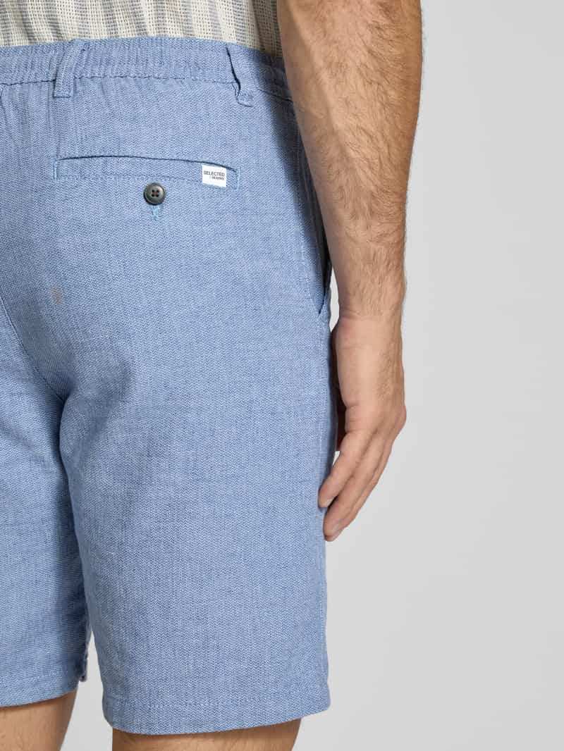 Selected Homme Korte regular fit broek met achterzakken
