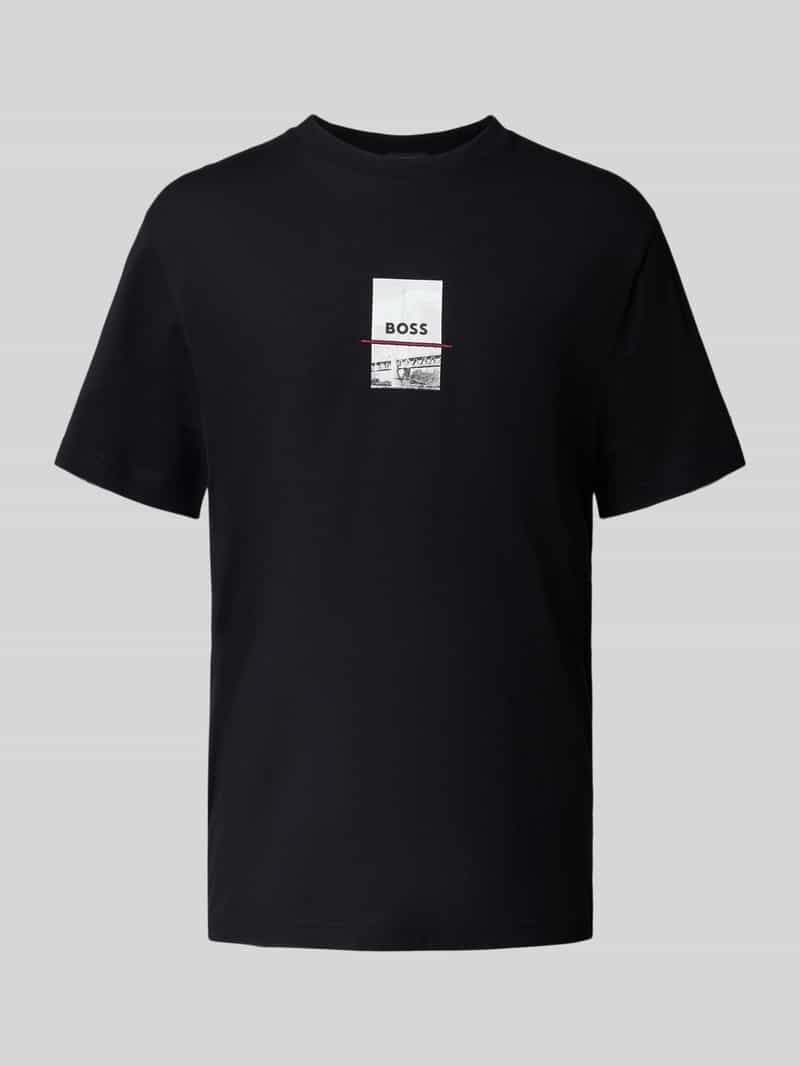 BOSS Green Regular fit T-shirt van katoenmix