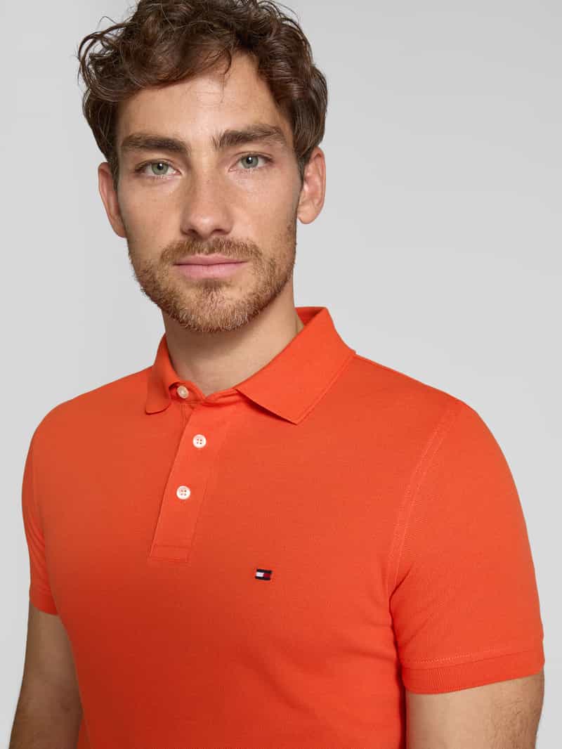 Tommy Hilfiger Slim fit poloshirt van een mix van katoen en elastaan