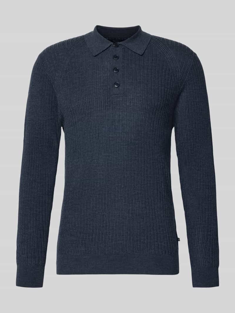 Matinique Slim fit poloshirt van zuivere wol model 'Kerone'
