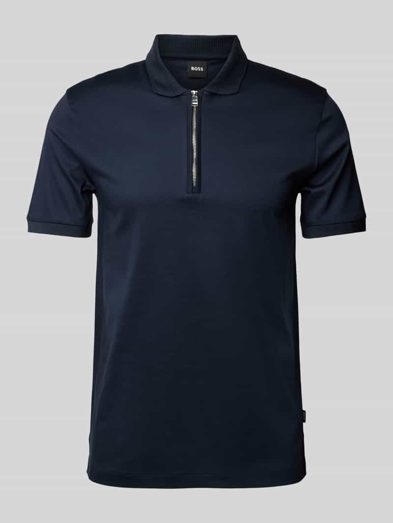 Boss Slim fit poloshirt met labeldetail model 'Polston'