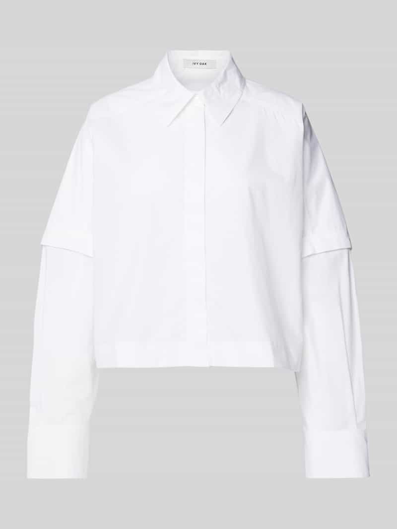 Ivy Oak Overhemdblouse met blinde knoopsluiting model 'ELVIRA'