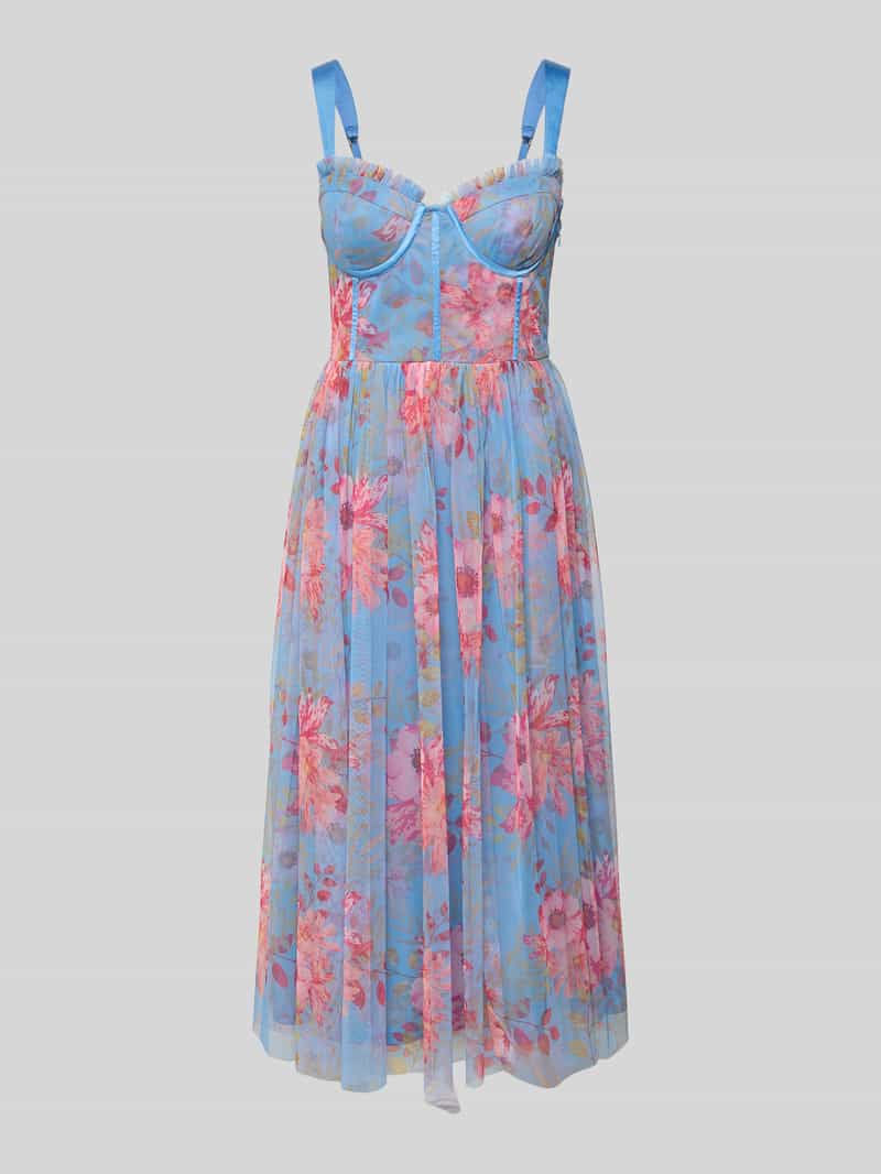 Lace & Beads Knielange cocktailjurk met ritssluiting