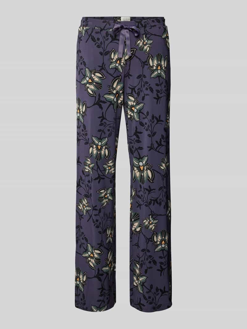 Schiesser Relaxed fit pyjamabroek met all-over bloemenprint model 'Relax'