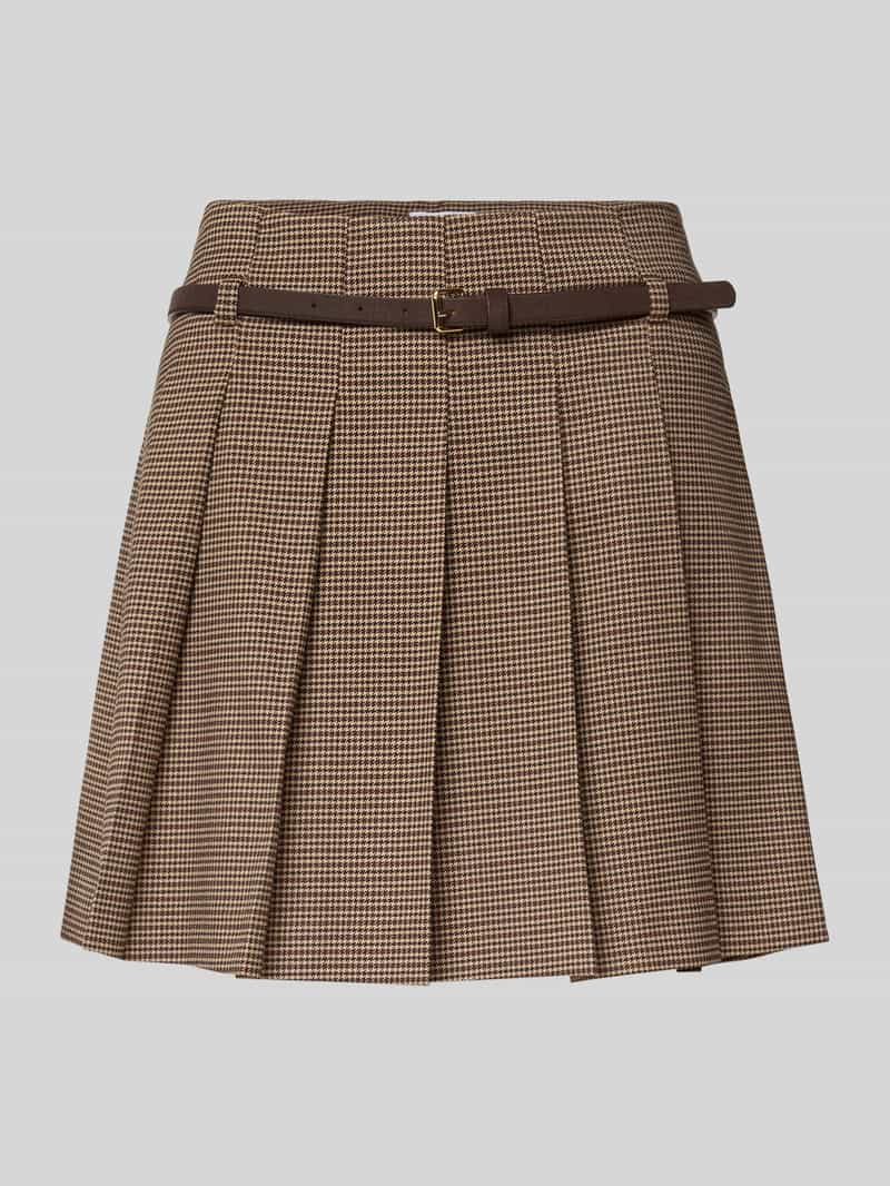Jake*s Collection Minirok met viscose in geplooide look