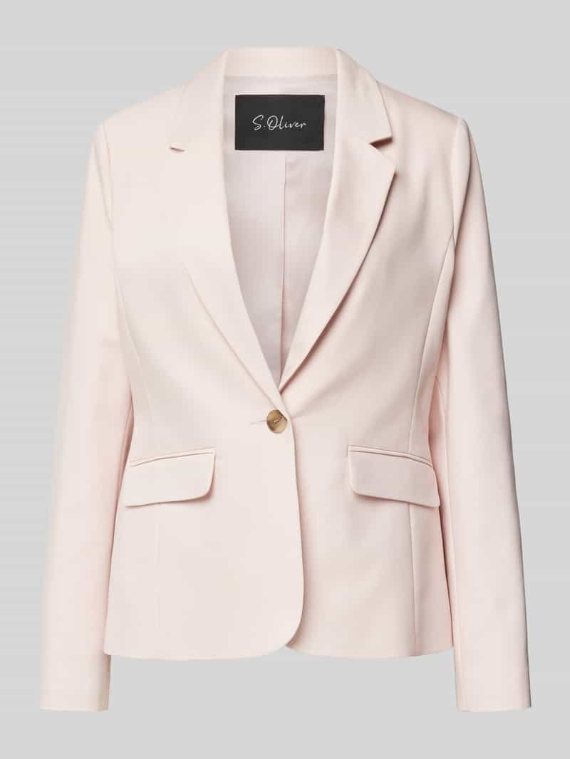 s.Oliver BLACK LABEL Slim fit blazer van katoenmix