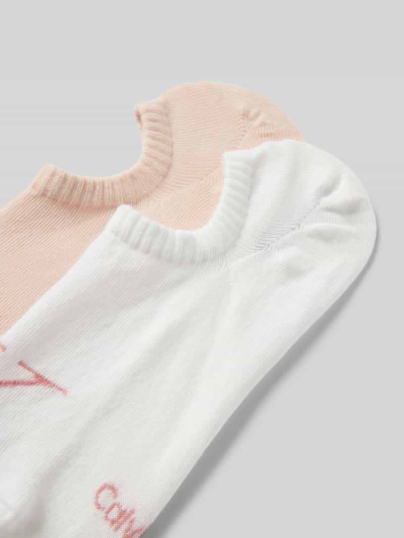 Calvin Klein Jeans Kousenvoetjes met labelprint in een set van 2 paar