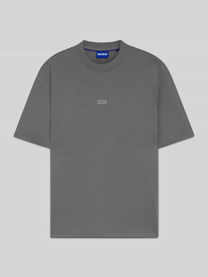 Hugo Blue Loose fit T-shirt van puur katoen model 'NALONO'