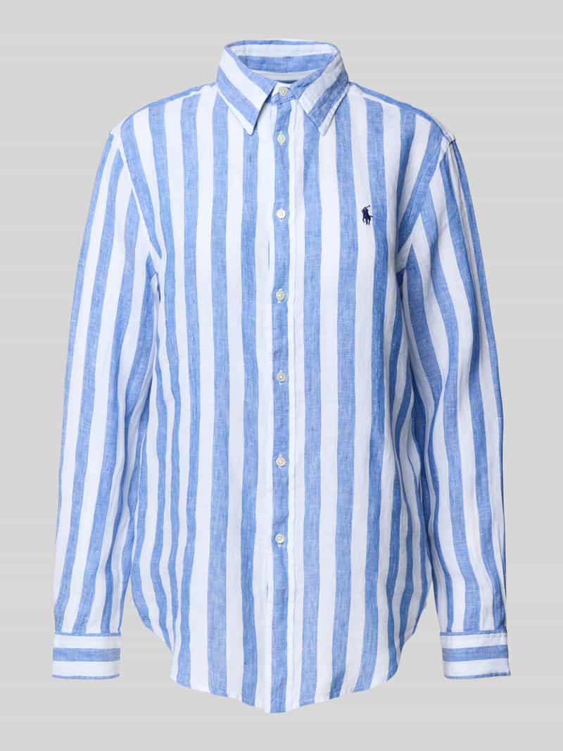 Polo Ralph Lauren Classic fit overhemdblouse van linnen met logostitching
