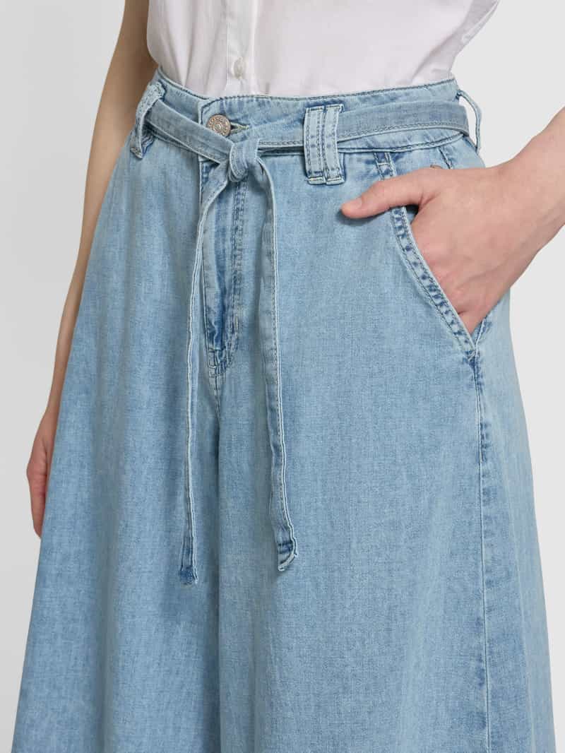 Gang Wide fit jeansculotte met strikceintuur model 'Scarla'